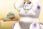 Rating: s
ID: 1816440
Date: 2019-03-13 09:15:58 -0400
Status: active
Score: 12
bathing bathtub behemoth_(tas) belly big_belly blue_facial_hair blue_hair blue_sideburns bucket container duo facial_hair fupa fur ganglie_(tas) hair kiyo lifewonders male mammal mohawk moobs musclegut muscular navel nipples nude overweight overweight_male purple_hair sideburns suid suine sus_(pig) tokyo_afterschool_summoners tusks white_body white_fur wild_boar post #1816440
