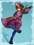 Rating: s
ID: 5571479
Date: 2025-05-14 11:20:33 -0400
Status: active
Score: 3
2025 anthro black_hair blue_eyes bow_tie bowed_string_instrument breasts canid canine clothed clothing dipstick_tail eyebrows eyelashes feather_hat feet female fox fur hair hat headgear headwear hi_res inner_ear_fluff mammal markings musical_instrument musician orange_body orange_fur psicoyote solo string_instrument tail tail_markings tuft violin violin_bow white_body white_fur post #5571479
