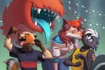 Rating: s
ID: 5329340
Date: 2025-01-25 08:34:08 -0500
Status: active
Score: 35
2025 3:2 ahya_(legend_of_ahya) anthro blue_mouth blue_tongue canid canine canis clothing digital_media_(artwork) eyewear female fingers flustered flustered_male glasses glasses_off goofy_smile group hi_res jewelry kissing kissing_cheek laugh legend_of_ahya male mammal max_thrash mephitid necklace nibbling procyonid raccoon shirt sibling_(lore) size_difference skunk steven_stinkman sweater tail tail_mouth taylor_renee_wolford_(darkflamewolf) tongue tongue_out topwear unusual_anatomy unusual_tail val-q wearing_glasses wolf post #5329340
