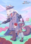 Rating: s
ID: 5642837
Date: 2025-06-14 21:57:27 -0400
Status: active
Score: 8
adopted_(lore) adopted_daughter_(lore) adult_(lore) anthro blush canid canine canis clothing dark_body dark_fur date daughter_(lore) duo female flower fur gun hi_res khulico_(ttux3) mammal minh_(ttux3) mother_(lore) mother_and_child_(lore) mother_and_daughter_(lore) outside parent_(lore) parent_and_child_(lore) parent_and_daughter_(lore) plant ranged_weapon red_eyes rodent sciurid size_difference text tree_squirrel ttux3 uniform url weapon white_body white_fur wolf post #5642837