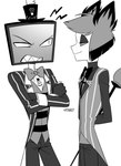 Rating: s
ID: 5606863
Date: 2025-05-29 13:00:29 -0400
Status: active
Score: 2
absurd_res alastor_(hazbin_hotel) animal_humanoid clothed clothing deer deer_humanoid demon demon_humanoid duo electronics enaic31 for_a_head hat hazbin_hotel headgear headwear hi_res humanoid male mammal mammal_humanoid monochrome object_head screen screen_face screen_head simple_background television tv_head vox_(hazbin_hotel) white_background post #5606863