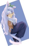 Rating: s
ID: 5655369
Date: 2025-06-20 10:23:31 -0400
Status: active
Score: 6
2023 absurd_res anthro canid canine canis clothed clothing digital_drawing_(artwork) digital_media_(artwork) doll female footwear fur hair hi_res hug hugging_object long_hair mametunu mammal shoes solo tail white_body white_fur white_hair wolf post #5655369