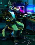 Rating: s
ID: 1649093
Date: 2018-09-09 20:29:24 -0400
Status: active
Score: 9
1980s_theme 2018 4_toes absurd_res anthro biped black_hair black_nose blue_eyes burlington cheek_tuft clothed clothing computer cyberpunk digital_media_(artwork) domestic_cat electronics eyewear facial_tuft feet felid feline felis fur geodedog glasses grey_body grey_fur grey_hair grid hair hi_res kung_fury male mammal multicolored_body multicolored_fur neon paws retro sitting solo synthwave technophilia toes tuft post #1649093