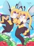 Rating: s
ID: 4895376
Date: 2024-07-03 18:25:03 -0400
Status: active
Score: 157
2024 4_fingers absurd_res antennae_(anatomy) anthro arthropod bee black_nose blonde_hair cloud detailed_background duo female fingers flower flying fur hair half-closed_eyes hand_holding hi_res hymenopteran insect kryztar leaf looking_at_another narrowed_eyes neck_tuft open_mouth paws plant poison_honeybee_(solo_farming_in_the_tower) purple_eyes queen_poisonous_honeybee_(solo_farming_in_the_tower) shrub sky solo_farming_in_the_tower stinger tongue tuft white_body white_fur wings yellow_body yellow_fur post #4895376