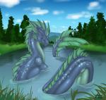 Rating: s
ID: 881366
Date: 2016-04-28 23:06:30 -0400
Status: active
Score: 49
2012 ambiguous_gender bedroom_eyes blue_body blue_skin blue_sky cloud day detailed_background digital_media_(artwork) dripping eyelashes feral fin forest frill_(anatomy) grass green_membrane half-closed_eyes head_crest head_frill hi_res landscape looking_at_viewer marine membrane_(anatomy) membranous_frill narrowed_eyes nature outside partially_submerged plant purple_eyes redraptor16 scalie sea_serpent seductive sky solo tree water post #881366