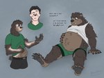 Rating: s
ID: 5392479
Date: 2025-02-23 11:39:57 -0500
Status: active
Score: 37
absurd_res anthro arm_support asking_self backward_arm_support bear belly black_nose black_pawpads brown_bear brown_body brown_fur brown_hair brownsdragon claws clothed clothing describing_self dialogue english_text fur growth hair hand_on_belly hi_res human human_to_anthro looking_at_hand male mammal overweight overweight_anthro overweight_male pawpads sequence sitting snout snout_growth solo species_transformation standing surprise talking_to_self text toe_claws transformation transformation_sequence ursine verbal_reaction_to_tf weight_gain worried post #5392479