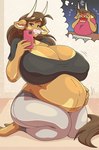 Rating: s
ID: 4854184
Date: 2024-06-15 02:41:39 -0400
Status: active
Score: 223
2024 anthro bedroom_eyes belly big_breasts blush bovid bovine breasts brown_hair cattle cleavage clothed clothing electronics english_text eyebrows female furniture hair half-closed_eyes hand_on_belly hi_res horn huge_breasts kneeling long_hair mammal mayternity midriff molly_(slightlysimian) narrowed_eyes nipple_outline phone pregnant pregnant_anthro pregnant_female seductive slightlysimian smile solo taking_picture text thought_bubble post #4854184