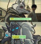 Rating: s
ID: 4112888
Date: 2023-06-15 19:11:33 -0400
Status: active
Score: 328
ambiguous_gender anthro black_nose black_sclera blue_eyes blue_sclera bodily_fluids building canid canine canis clenched_teeth cloak clothed clothing death_(puss_in_boots) dialogue dreamworks english_text facial_markings first_time? fluffy fur gallows grey_body grey_fur group head_markings house humor juniemunie kindred_(lol) lamb_(lol) league_of_legends long_ears looking_at_another looking_down male mammal markings mask mask_(marking) meme nervous nervous_sweat noose outside pointy_ears pole poncho prick_ears puss_in_boots_(franchise) red_eyes redraw riot_games rope rule34.xxx sharp_teeth sky standing sweat sweatdrop talking_to_another teeth tencent text the_ballad_of_buster_scruggs uncomfortable wearing_mask white_body white_fur wolf wolf_(lol) post #4112888