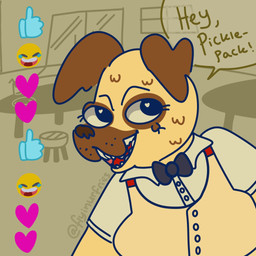 Rating: s
ID: 5743313
Date: 2025-07-29 20:32:15 -0400
Status: active
Score: 8
1:1 2022 anthro black_bow_tie black_eyes blue_line_art bojack_horseman bow_tie breasts brown_ears brown_nose button_(fastener) canid canine canis clothed clothed_anthro clothed_female clothing colored_line_art dialogue digital_drawing_(artwork) digital_media_(artwork) domestic_dog door emoji english_description english_text eyelashes fangs female flat_colors floppy_ears flyinurfries fur furniture heart_eyes heart_symbol hi_res inside mammal molosser multicolored_body multicolored_fur netflix pickles_aplenty plate pug red_tongue small_molosser social_media solo stool table tan_body tan_clothing tan_fur tan_topwear tan_vest tan_wall teeth text thin_eyebrows tongue topwear toy_dog two_tone_body two_tone_fur vest wall_(structure) whisker_spots white_dress_shirt window yelling post #5743313