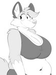 Rating: s
ID: 3556131
Date: 2022-09-09 00:06:01 -0400
Status: active
Score: 36
2022 anthro big_breasts breasts canid canine cheek_tuft cleavage clothed clothing deep_cleavage deep_navel digital_media_(artwork) eyebrow_through_hair eyebrows facial_tuft female fox hair half-length_portrait huge_breasts looking_aside mammal monochrome monotone_background navel neck_tuft no_irises overweight overweight_anthro overweight_female portrait shaded simple_background simple_shading skindentation smile solo titsunekitsune translucent translucent_hair tuft white_background zera_(titsunekitsune) post #3556131