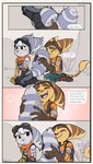 Rating: s
ID: 5563284
Date: 2025-05-10 21:19:04 -0400
Status: active
Score: 67
absurd_res anthro clothing comic cybernetic_arm cybernetic_limb dialogue duo ear_piercing ear_ring english_text eyewear female fluffy fluffy_tail fur gloves goggles hair handwear hat headgear headwear hi_res lombax male male/female mammal markings open_mouth outside piercing pink_nose purring ratchet_(ratchet_and_clank) ratchet_and_clank ring_(marking) ring_piercing ringed_tail rivet_(ratchet_and_clank) sony_corporation sony_interactive_entertainment striped_markings striped_tail stripes tail tail_markings tail_tuft text thin_tail time_fluffy500 touching_tail tuft white_body white_fur white_hair yellow_body yellow_fur post #5563284