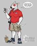 Rating: s
ID: 5552073
Date: 2025-05-06 00:29:29 -0400
Status: active
Score: 1
anthro beverage black_clothing black_footwear black_nose black_shoes black_sneakers bottomwear breasts bull_terrier bullseye canid canine canis cargo_shorts cigarette claws clothing collared_shirt complaining container cup digital_media_(artwork) disposable_cup domestic_dog drinking_straw english_text exhaling_smoke eyebrow_piercing facial_piercing female footwear grey_background gun hand_in_pocket holding_cigarette holding_object hunting_dog iced_coffee jeepers-sheepers mammal medium_breasts name_tag pawpads piercing pockets ranged_weapon red_clothing red_shirt red_topwear shirt shoelaces shoelaces_untied shoes shorts simple_background smoking sneakers solo speech_bubble tail target_corporation terrier text topwear weapon white_body post #5552073