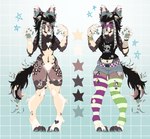 Rating: s
ID: 4659080
Date: 2024-03-15 09:20:09 -0400
Status: active
Score: 19
2023 alternative_fashion anthro beaded_bracelet beaded_jewelry beads belt biped bone bottomwear bracelet canid canine checkered_belt claws clothed clothing color_swatch coontail_hair digitigrade ear_piercing ear_ring ear_stud eyewear facial_piercing female hair heart_(marking) hi_res jewelry kandi_(jewelry) leg_warmers legwear mammal marbledoll markings model_sheet multicolored_hair navel navel_pendant navel_piercing nose_piercing nose_ring nude pattern_clothing pattern_leg_warmers pattern_legwear pawpads piercing print_clothing print_shirt print_tank_top print_topwear ring_piercing scene_(fashion) scene_haircut shirt shorts shutter_shades skinny_female skull solo star striped_clothing striped_leg_warmers striped_legwear stripes tail tank_top topwear post #4659080