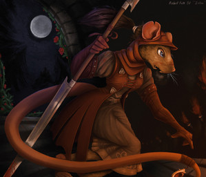Rating: s
ID: 5691890
Date: 2025-07-07 08:33:12 -0400
Status: active
Score: 4
2025 absurd_res anthro armello blood bodily_fluids bottomwear clothed clothing english_text eyelashes female flower fur glaive gloves gompami hair handwear hi_res holding_melee_weapon holding_object holding_weapon hood jacket league_of_geeks long_tail mammal melee_weapon moon mouse murid murine plant polearm rat rodent rose_(flower) skirt sky snout solo standing tail text tied_hair topwear weapon whiskers zosha_(armello) post #5691890