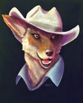 Rating: s
ID: 3883276
Date: 2023-02-19 19:27:18 -0500
Status: active
Score: 11
2023 absurd_res alytarch anthro black_nose blue_clothing blue_shirt blue_topwear brown_body brown_fur canid canine canis clothed clothing coyote digital_media_(artwork) digital_painting_(artwork) female fur hat headgear headwear hi_res inner_ear_fluff light mammal mattie_cairns multicolored_body multicolored_fur my_petrochemical_romance orange_body orange_eyes orange_fur painting_(artwork) portrait shirt signature solo story story_in_description sunlight topwear tuft white_body white_fur post #3883276