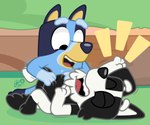Rating: s
ID: 5666588
Date: 2025-06-25 10:41:20 -0400
Status: pending
Score: 3
anthro australian_cattle_dog behaving_like_a_dog belly_rub black_body black_fur blue_body blue_fur bluey_(series) bluey_heeler border_collie canid canine canis cattledog collie dm29 domestic_dog duo female fur gloves_(marking) gums_(mouth) herding_dog leg_markings lying mackenzie_border_collie male mammal markings multicolored_body multicolored_fur on_back one_ear_up open_mouth pastoral_dog sheepdog socks_(marking) tan_body tan_fur two_tone_body two_tone_fur white_body white_fur young young_anthro young_female young_male post #5666588