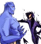 Rating: s
ID: 5169550
Date: 2024-11-08 22:31:33 -0500
Status: active
Score: 30
2024 beast_(marvel) black_body blue_body blue_fur clothed clothing duo flirting fur hair hand_on_hip hand_on_wall hi_res human humanoid male male/male mammal marvel maxspite muscular muscular_male mutant_(x-men) nightcrawler nipples open_mouth pecs simple_background smile symbiote tail teeth tendrils topless x-men post #5169550