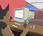 Rating: s
ID: 5583171
Date: 2025-05-19 04:49:38 -0400
Status: active
Score: 3
ambiguous_gender anthro brown_body brown_fur canid carpet computer_keyboard computer_monitor desk drugs english_text fur furniture graph grey_body grey_fur gun handgun handwritten_text hi_res holding_gun holding_handgun holding_object holding_ranged_weapon holding_revolver holding_weapon inside internet_explorer looking_away mammal microsoft microsoft_windows painting_(object) pill_bottle pills ranged_weapon revolver runchkin screen solo stock_market table text weapon windows_xp post #5583171