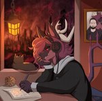 Rating: s
ID: 4292479
Date: 2023-09-15 00:00:20 -0400
Status: active
Score: 94
2023 ambiguous_gender anthro black_nose canid canid_demon canine chair clothed clothing colored conditional_dnp demon demonic_cat detailed_background drawing drawing_(action) electronics fully_clothed furniture gynomorph_(lore) headphones hell hellhound hellscape hi_res hoodie horn human itzalisix lamp lantern lofi_hip_hop_radio_girl mammal multicolored_body mythological_canine mythological_creature mythology occult_symbol oversized_clothing pentagram picture_frame red_eyes sharp_teeth signature sketchbook smile solo symbol table teeth topwear two_tone_body window_frame window_sill wyntersun post #4292479