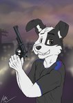 Rating: s
ID: 3417710
Date: 2022-06-29 02:42:57 -0400
Status: active
Score: 20
.357_magnum anthro border_collie brown_eyes canid canine canis city city_background collie digital_media_(artwork) domestic_dog gun handgun herding_dog hi_res holding_object holding_weapon jesse_collins male mammal medibang_paint_(artwork) pastoral_dog power_lines ranged_weapon revolver sheepdog smith_&_wesson solo utility_pole weapon wolfyalex96 post #3417710