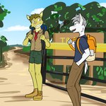Rating: s
ID: 3340334
Date: 2022-05-17 23:29:18 -0400
Status: active
Score: 31
1:1 adam_caro anthro ascot backpack boots bottomwear canid canine canis clothed clothing duo felid feline footwear fully_clothed fuze hi_res hiking luke_(texnatsu) lynx male mammal outside pants shirt shoes shorts texnatsu topwear wolf post #3340334