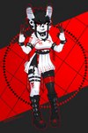 Rating: s
ID: 3066365
Date: 2021-12-10 15:56:17 -0500
Status: active
Score: 61
2:3 666 absurd_res alexis_(gutter-bunny) alternative_fashion anthro belt_buckle belted_boots black_body black_clothing black_fur black_hair blushbrush boots bottomwear breasts buckle claws clothed clothing clothing_ring collar collar_ring cross diamonds_(suit) directional_arrow ear_piercing english_text eyeliner facial_piercing fangs female finger_claws flesh_tunnel footwear fur garter_straps gauged_ear gesture goth grin hair hand_gesture hi_res hotpants industrial_piercing jacket japanese_text jewelry knee_boots knee_highs lagomorph legwear leporid lip_piercing lip_ring makeup mammal miniskirt necklace nose_piercing nose_ring number o-ring occult_symbol ofuda pentagram piercing pleated_skirt rabbit red_clothing red_eyes ring_(hardware) ring_piercing septum_piercing shoes shorts skirt slit_skirt smile snakebite_piercing solo squish straps straps_across_chest streetwear suit_symbol symbol talisman techwear teeth text text_on_bottomwear text_on_clothing text_on_skirt text_on_topwear thigh_belt thigh_highs thigh_squish topwear trans_(lore) trans_woman_(lore) v_sign white_body white_clothing white_fur post #3066365