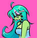 Rating: s
ID: 5594097
Date: 2025-05-24 00:52:06 -0400
Status: active
Score: 7
accessory ahoge alternative_fashion anthro bare_shoulders blue_clothing blue_shirt blue_topwear bone breasts cleavage clothed clothing cyvor digital_drawing_(artwork) digital_media_(artwork) dinosaur dromaeosaurid eyeshadow female green_body green_eyes green_hair green_scales grey_eyeshadow hair hair_accessory hair_between_eyes half-closed_eyes hi_res long_hair looking_at_viewer makeup medium_breasts narrowed_eyes non-mammal_breasts non-mammal_hair pink_background prehistoric_species pupils reptile scales scalie scene_(fashion) scene_haircut shirt simple_background sketch slit_pupils solo strapless_clothing theropod tongue tongue_out topwear velociraptor post #5594097