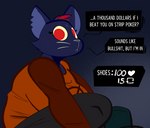 Rating: s
ID: 4034766
Date: 2023-05-05 19:37:00 -0400
Status: active
Score: 79
2023 anthro blue_body blue_fur clothed clothing dialogue domestic_cat electricplasmid english_text felid feline felis female fully_clothed fur hi_res looking_at_viewer mae_borowski mammal night_in_the_woods notched_ear red_eyes solo strip_meme talking_to_viewer text post #4034766