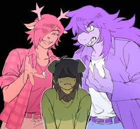 Rating: s
ID: 5744875
Date: 2025-07-30 14:44:42 -0400
Status: active
Score: 35
2025 anthro belt black_background brown_hair clothing deer deltarune dess_holiday dog_ears female green_clothing green_shirt green_topwear group hair hi_res human kris_(deltarune) male mammal new_world_deer reindeer scalie sharp_teeth shirt simple_background susie_(deltarune) teeth topwear trio ttudolee undertale_(series) post #5744875