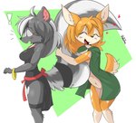 Rating: s
ID: 5598430
Date: 2025-05-25 21:21:11 -0400
Status: active
Score: 13
abstract_background absurd_res accessory anthro biddoboss black_body black_fur blush bracelet cape clothing deer duo eyes_closed female fur gold_(metal) gold_bracelet gold_jewelry happy heidi_(biddoboss) hi_res hug jewelry mammal markings mephitid open_mouth orange_body orange_fur red_eyes signature skunk skunk_tail startled striped_body striped_fur striped_markings stripes surprise tail tail_hug tala_(biddoboss) post #5598430