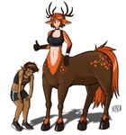 Rating: s
ID: 3425773
Date: 2022-07-03 12:11:33 -0400
Status: active
Score: 23
2021 abs absurd_res antlers black_bottomwear black_clothing black_shorts bottomless bottomwear bra brown_body brown_fur brown_hair clothed clothing daphne_(monstrifex) deer deer_taur digital_media_(artwork) duo female footwear fur gesture hair hand_gesture hi_res hooves horn humanoid mammal mammal_taur nosch shoes short_hair shorts simple_background smile sports_bra taur thumbs_up underwear white_background post #3425773