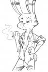 Rating: s
ID: 2004415
Date: 2019-09-25 22:32:19 -0400
Status: active
Score: 9
anthro boreoboros bottomwear cigarette clothed clothing disney facial_markings head_markings hi_res holding_object jack_savage lagomorph leporid male mammal markings monochrome pants partially_clothed rabbit scut_tail short_tail sketch solo standing stripes tail zootopia post #2004415