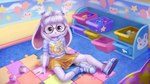 Rating: s
ID: 5652836
Date: 2025-06-19 05:32:02 -0400
Status: active
Score: 13
16:9 anthro blue_clothing blue_eyes blue_footwear blue_shoes blue_socks bottomwear brown_eyewear brown_glasses child closed_smile clothed clothing diaper diaper_under_clothing eyewear female footwear full-length_portrait glasses hair inside lagomorph looking_at_viewer mammal medium_hair midriff mismatched_socks mouth_closed penelopebun pink_clothing pink_footwear pink_socks portrait print_clothing print_diaper print_shirt print_topwear round_glasses scut_tail sheepy328 shirt shoes short_tail sitting skirt smile socks solo t-shirt tail topwear unclean_diaper wearing_diaper wearing_glasses white_body white_clothing white_hair white_shirt white_topwear widescreen yellow_bottomwear yellow_clothing yellow_skirt young young_anthro young_female post #5652836