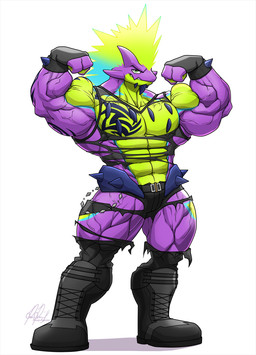 Rating: s
ID: 5615800
Date: 2025-06-02 03:37:58 -0400
Status: active
Score: 8
abs abstract_background alternative_fashion amped_toxtricity anthro anthrofied biceps big_muscles boots bottomwear clothed clothed_anthro clothed_male clothing denim denim_bottomwear denim_clothing fan_character flexing flexing_bicep flexing_both_biceps flexing_muscles footwear generation_8_pokemon glowing glowing_hair green_body hair hi_res huge_muscles jeans male midriff muscular muscular_anthro muscular_male muscular_thighs nintendo obliques pants pecs pokemon pokemon_(species) ponyanony punk punk_hair purple_body shirt shoes simple_background smile smirk solo spiky_hair standing tank_top topwear torn_bottomwear torn_clothing torn_jeans torn_pants torn_shirt torn_topwear toxtricity triceps v-cut post #5615800
