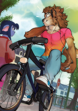Rating: s
ID: 5673773
Date: 2025-06-28 16:55:35 -0400
Status: active
Score: 6
anthro bicycle blue_body blue_fur blue_hair bottomwear brown_body brown_fur canid canine canis cheek_tuft clothing denim denim_bottomwear denim_clothing domestic_dog duo earbuds electronics facial_tuft female footwear fur hair headphones hi_res jeans lgbt_pride male mammal pansexual_pride_colors pants portable_music_player pride_color_clothing pride_colors shoes smile sneakers tan_body tan_fur tuft vehicle vonboche wide_eyed wolf post #5673773