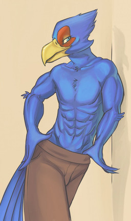 2010 abs against_wall anthro avian beak biceps biped bird blue_eyes blue_feathers blue_tail brown_bottomwear brown_clothing brown_pants chest_tuft clothed clothing digital_media_(artwork) elbow_tufts falco_lombardi feathers hi_res looking_at_viewer mabyn male multicolored_feathers muscular muscular_male nintendo pants pecs portrait red_feathers solo star_fox three-quarter_portrait topless tuft two_tone_feathers video_games yellow_beak
Rating: Safe
Score: 1
User: Cash_Banooca
Date: July 22, 2017 2010 abs against_wall anthro avian beak biceps biped bird blue_eyes blue_feathers blue_tail brown_bottomwear brown_clothing brown_pants chest_tuft clothed clothing digital_media_(artwork) elbow_tufts falco_lombardi feathers hi_res looking_at_viewer mabyn male multicolored_feathers muscular muscular_male nintendo pants pecs portrait red_feathers solo star_fox three-quarter_portrait topless tuft two_tone_feathers video_games yellow_beak
Rating: Safe
Score: 1
User: Cash_Banooca
Date: July 22, 2017