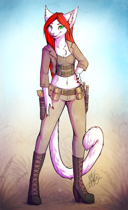 2014 5_fingers anthro belt boots breasts cat cleavage clothed clothing colored_nails ear_piercing eyebrows eyelashes feline female footwear fur hair heterochromia hi_res long_hair mammal midriff navel neotheta pants piercing red_hair simple_background smile solo white_fur
Rating: Safe
Score: 16
User: Millcore
Date: July 01, 2017 2014 5_fingers anthro belt boots breasts cat cleavage clothed clothing colored_nails ear_piercing eyebrows eyelashes feline female footwear fur hair heterochromia hi_res long_hair mammal midriff navel neotheta pants piercing red_hair simple_background smile solo white_fur
Rating: Safe
Score: 16
User: Millcore
Date: July 01, 2017