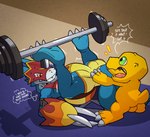 Rating: s
ID: 5068247
Date: 2024-09-22 22:06:41 -0400
Status: active
Score: 36
agumon anthro argon_vile armor athletic athletic_anthro athletic_male bandai_namco blue_body bodily_fluids claws clenched_teeth clothing digimon digimon_(species) dumbbell english_text flamedramon gym headgear helmet hi_res horn male scalie shirt speech_bubble sweat tank_top teeth text tight_clothing topwear weights post #5068247