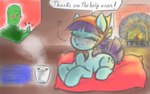 Rating: s
ID: 5553645
Date: 2025-05-06 18:15:53 -0400
Status: active
Score: 8
2024 anon ather_os bald beverage blue_body blue_fur blush bodily_fluids candy chocolate crying cutie_mark dessert dialogue digital_drawing_(artwork) digital_media_(artwork) duo earth_pony english_text equid equine eyes_closed female feral fireplace fluffy fluffy_tail food friendship_is_magic fur gesture hand_gesture hasbro heart_symbol hi_res hooves horse hot_chocolate human inside lying male mammal mane marshmallow my_little_pony on_front pillow pony purple_mane purple_tail short_mane smile sooty_sweeps_(mlp) tail tears tears_of_joy text thumbs_up post #5553645