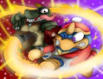 Rating: s
ID: 5582401
Date: 2025-05-18 21:21:56 -0400
Status: active
Score: 1
angry anthro avian bird bite blood bloodshot_eyes blue_body bodily_fluids cape clothing crocodilian crossover donkey_kong_(series) duo exhaust fantasy fight fire green_body green_scales hammer hatching_(art) hi_res hitting impact impact_lines insane intense jaythefox333 king_dedede king_k._rool kirby_(series) light lines_drawn male nintendo penguin purple_background purple_eyes red_background reptile scales scalie shaded sharp_teeth simple_background smears speed_lines star super_smash_bros. teeth tongue tongue_bite tools post #5582401