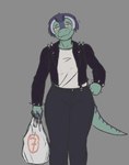 Rating: s
ID: 4914930
Date: 2024-07-12 14:36:08 -0400
Status: active
Score: 4
allosaurid allosaurus anthro blue_body clothed clothing dinosaur female goodbye_volcano_high grey_background greying_hair hair jacket lj_(gvh) looking_at_viewer mature_female prehistoric_species reptile scalie sheglech shopping_bag simple_background solo spiked_jacket theropod topwear yellow_eyes post #4914930