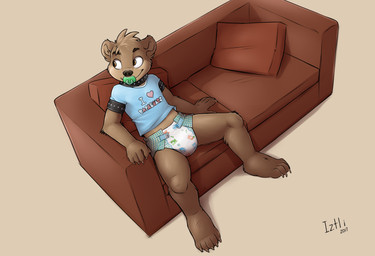 2017 5_fingers 5_toes anthro bear brown_eyes brown_fur brown_hair claws clothed clothing collar cub diaper feet fur hair hi_res iztli male mammal pacifier partially_clothed short_hair signature simple_background smile sofa solo toes watermark young
Rating: Safe
Score: 8
User: Veriaenom
Date: July 22, 2017 2017 5_fingers 5_toes anthro bear brown_eyes brown_fur brown_hair claws clothed clothing collar cub diaper feet fur hair hi_res iztli male mammal pacifier partially_clothed short_hair signature simple_background smile sofa solo toes watermark young
Rating: Safe
Score: 8
User: Veriaenom
Date: July 22, 2017