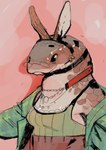 Rating: s
ID: 5354185
Date: 2025-02-05 20:53:27 -0500
Status: active
Score: 28
absurd_res anthro bald bald_female belly biped bottomwear breasts brown_bottomwear brown_clothing clothing digital_media_(artwork) eyewear fake_ears fake_rabbit_ears female fish gill_piercing glasses green_clothing green_jacket green_shirt green_tank_top green_topwear grey_body grey_scales half-length_portrait hi_res jacket jewelry lobe-finned_fish lungfish marine necklace non-mammal_breasts pattern_clothing pink_background plaid plaid_clothing portrait rambrandt-the-painter round_glasses scales shirt simple_background small_breasts solo tank_top topwear white_belly post #5354185