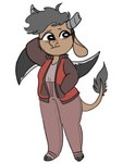 Rating: s
ID: 5500093
Date: 2025-04-12 21:54:34 -0400
Status: active
Score: 6
3:4 ambiguous_gender anthro arm_blade biped blush bottomwear bovid bovine broken_horn brown_body brown_bottomwear brown_clothing brown_fur brown_pants cattle clothed clothing digital_media_(artwork) fur grey_clothing grey_hair grey_horn grey_topwear hair hand_behind_head hi_res hooves horn jacket mammal manitka manitka_storm pants red_clothing red_jacket red_topwear short_hair simple_background solo soul_eater standing tail topwear white_background post #5500093