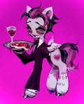Rating: s
ID: 5596355
Date: 2025-05-24 23:57:13 -0400
Status: active
Score: 2
alcohol beverage black_bow_tie black_hair blood blood_drip bodily_fluids bow_tie butler container cup cutie_mark digital_media_(artwork) digital_painting_(artwork) drinking_glass dripping equid equine facial_hair fan_character female feral fetlocks food friendship_is_magic glass glass_container glass_cup grinning_at_viewer hair hasbro hi_res holding_tray hooves long_sleeves looking_at_viewer mammal meat mustache my_little_pony mythological_creature mythological_equine mythology oopsie_doodle p0nyplanet painting_(artwork) pegasus pink_background pink_hair short_hair simple_background smile smiling_at_viewer solo stitch_(sewing) tail waiter waiter_tray watermark wine wine_glass wings post #5596355