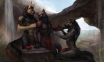 Rating: s
ID: 3718168
Date: 2022-11-28 03:03:10 -0500
Status: active
Score: 117
2022 5_fingers abs bayzan black_body black_fur bottomwear brown_body brown_fur canid canine canis clothing day detailed_background domestic_dog fingerpainting fingers fox fur german_shepherd group herding_dog hi_res hiona hybrid loincloth lycanfolf male mammal mythological_canine mythological_creature mythology omega_wolf_(soulwolven) open_mouth outside pastoral_dog red_eyes sky tan_body tan_fur teeth tongue trio werecanid werecanine werecreature weredog werefox werewolf wolf wolfdog wolnir post #3718168