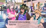 Rating: s
ID: 5328148
Date: 2025-01-24 16:53:02 -0500
Status: active
Score: 9
anthro antlers arm_tattoo blonde_hair bottomwear brown_body brown_fur class_of_09 clothing dating_sim deer demi_(gat0pussy24) eddy_(gat0pussy24) english_text fur gat0pussy24 green_hair grey_hair hair hair_over_eye horn hotpants lagomorph lake_(gat0pussy24) leporid long_hair male mammal narrowed_eyes neck_tuft nonbinary_(lore) ponytail procyonid rabbit raccoon shirt shorts slightly_chubby slightly_chubby_anthro slightly_chubby_male stubble t-shirt tan_body tan_fur tank_top tattoo text tied_ears topwear tuft post #5328148