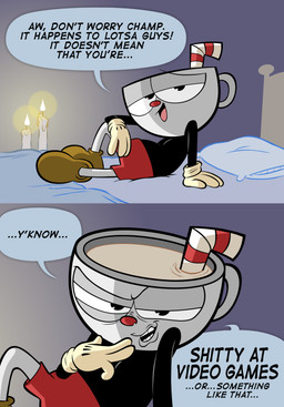 animate_inanimate arm_support bed candle clothing cuphead_(character) cuphead_(game) dialogue english_text footwear gloves half-closed_eyes hotdiggedydemon humor looking_at_viewer male not_furry object_head open_mouth pants pillow red_nose shoes solo speech_bubble straw talking_to_viewer text
Rating: Safe
Score: 11
User: ROTHY
Date: October 21, 2017 animate_inanimate arm_support bed candle clothing cuphead_(character) cuphead_(game) dialogue english_text footwear gloves half-closed_eyes hotdiggedydemon humor looking_at_viewer male not_furry object_head open_mouth pants pillow red_nose shoes solo speech_bubble straw talking_to_viewer text
Rating: Safe
Score: 11
User: ROTHY
Date: October 21, 2017