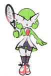 Rating: s
ID: 735073
Date: 2015-09-25 20:37:40 -0400
Status: active
Score: 15
2015 3_fingers blush bottomwear clothed clothing elpatrixf female fingers footwear gardevoir generation_3_pokemon green_hair hair holding_object legwear mammal nintendo not_furry open_mouth pokemon pokemon_(species) pokemorph shoes short_hair shorts shorts_under_dress simple_background socks solo spandex spandex_shorts sport standing tennis tennis_racket thigh_gap tight_bottomwear tight_clothing tight_shorts toony vertical_bar_eyes white_background white_body white_skin post #735073