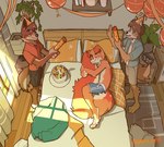 Rating: s
ID: 3660062
Date: 2022-10-30 18:32:45 -0400
Status: active
Score: 88
4_fingers alarm_clock artist_name balloon bed bedroom birthday birthday_cake blue_clothing blue_shirt blue_topwear brown_body brown_fur cake candle canid canine canis carpet clock closed_smile clothed clothing curtains dessert domestic_dog eyes_closed fingers floppy_ears food fur furniture greyy group hat headgear headwear holding_object inflatable inside lying male mammal maudoggo_(character) misu morning mouth_closed on_bed orange_body orange_fur party party_hat red_clothing red_shirt red_topwear shirt sleeping smile tail tail_hug text topwear toxey_clawwolf trio underwear white_clothing white_shirt white_topwear window wolf post #3660062